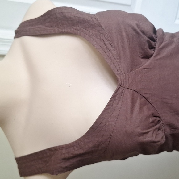 Charlotte Russe Cotton Chocolate Brown Dress Size Small - Picture 5 of 9